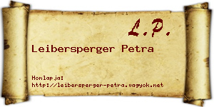 Leibersperger Petra névjegykártya